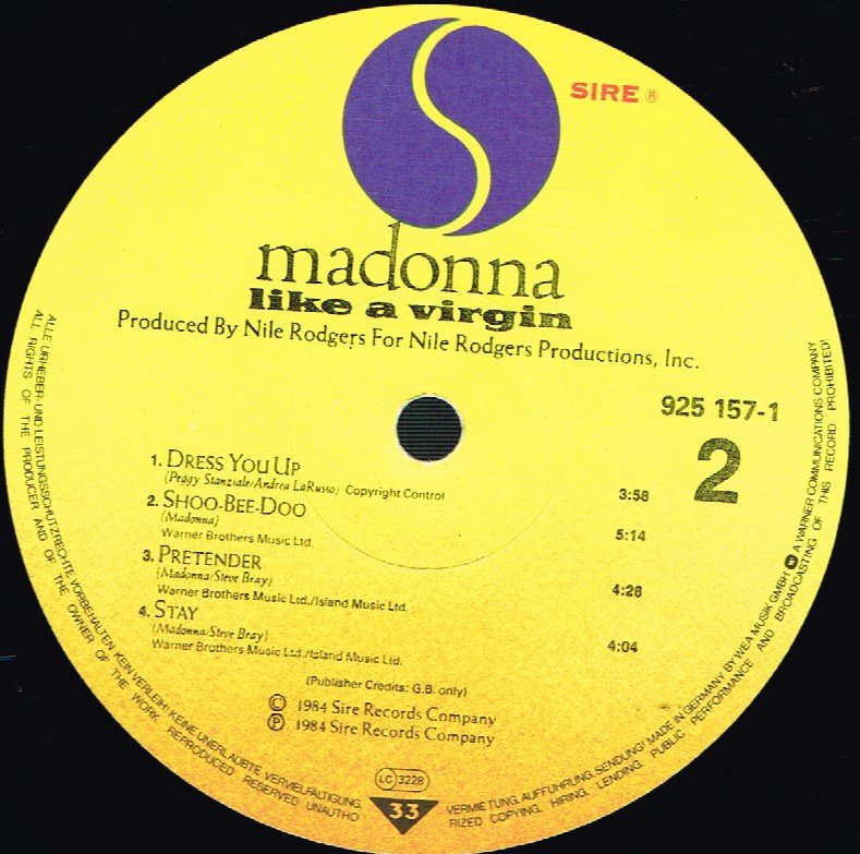 Madonna - Like A Virgin - Lp