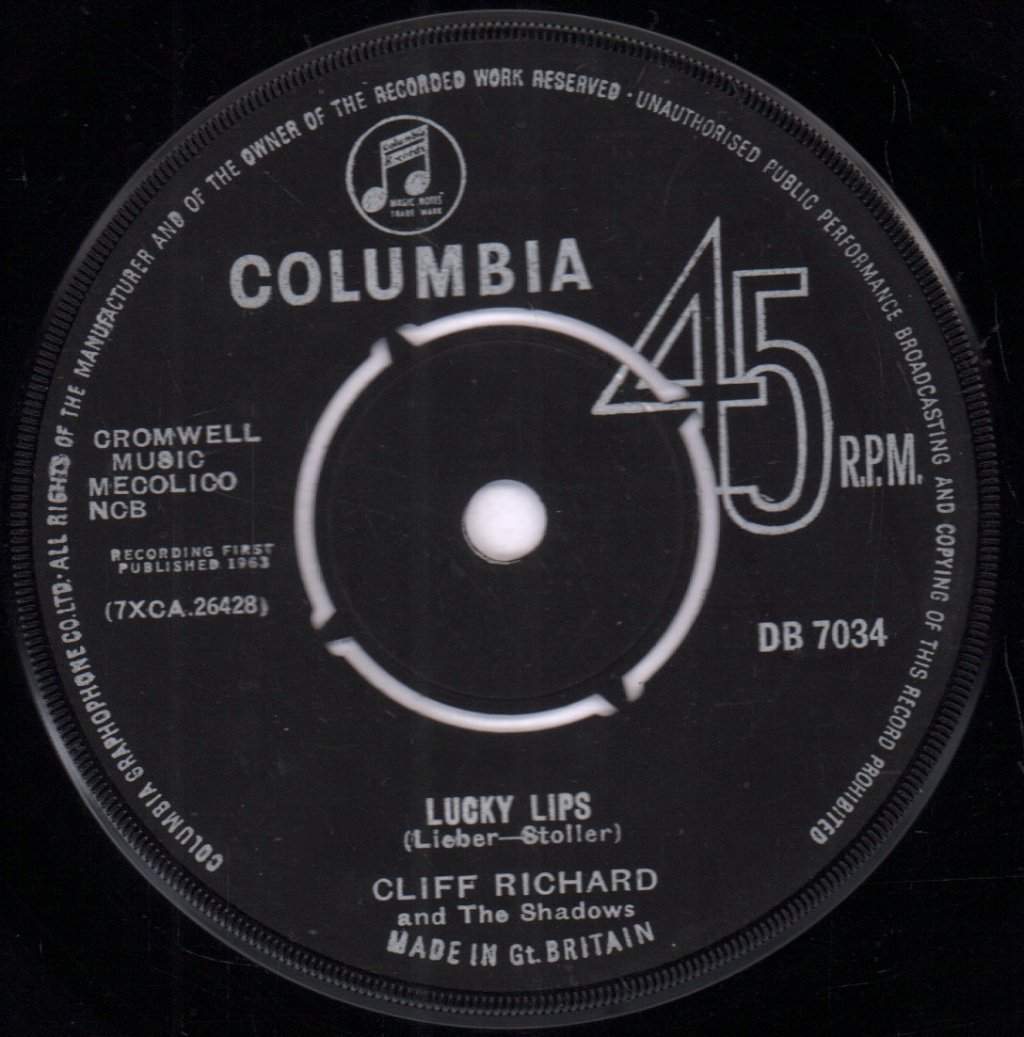 Cliff Richard And The Shadows - Lucky Lips - 7 Inch