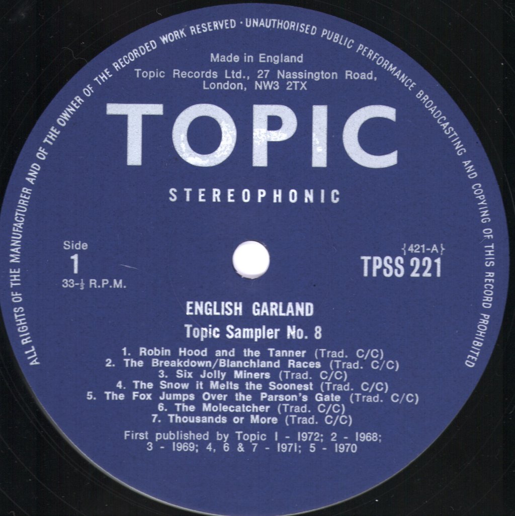 Various Artists - English Garland Topic Sampler Number 8 - Lp