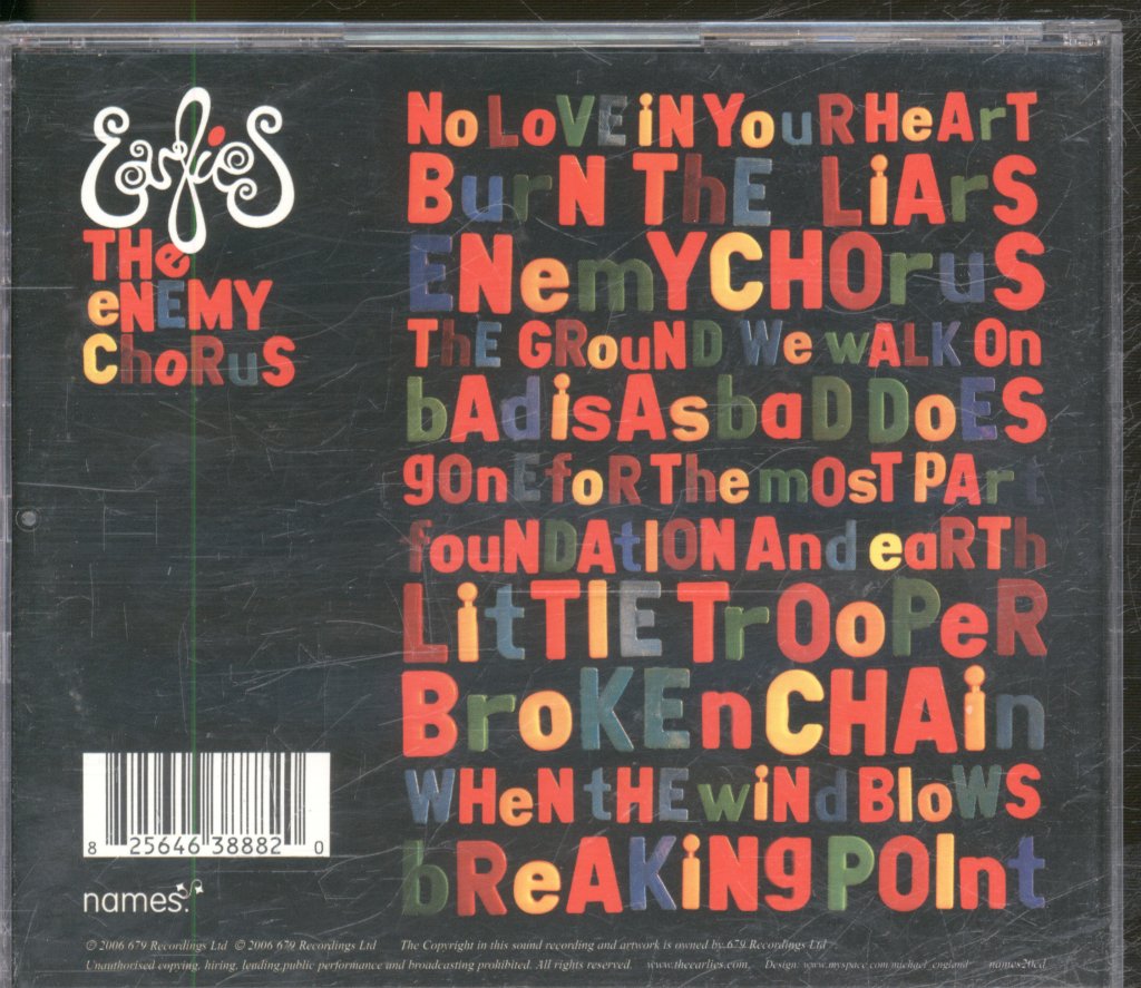 Earlies - Enemy Chorus - Cd