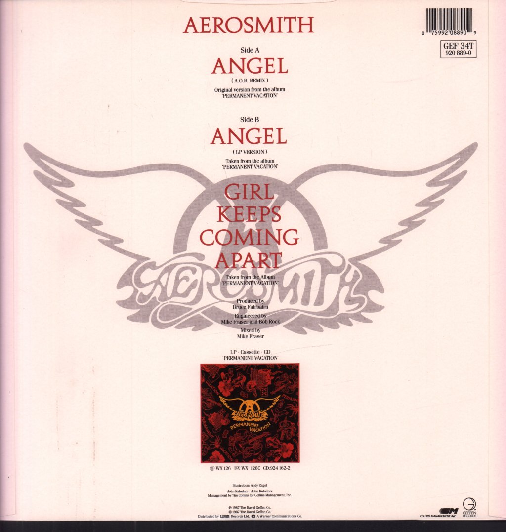 Aerosmith - Angel - 12 Inch