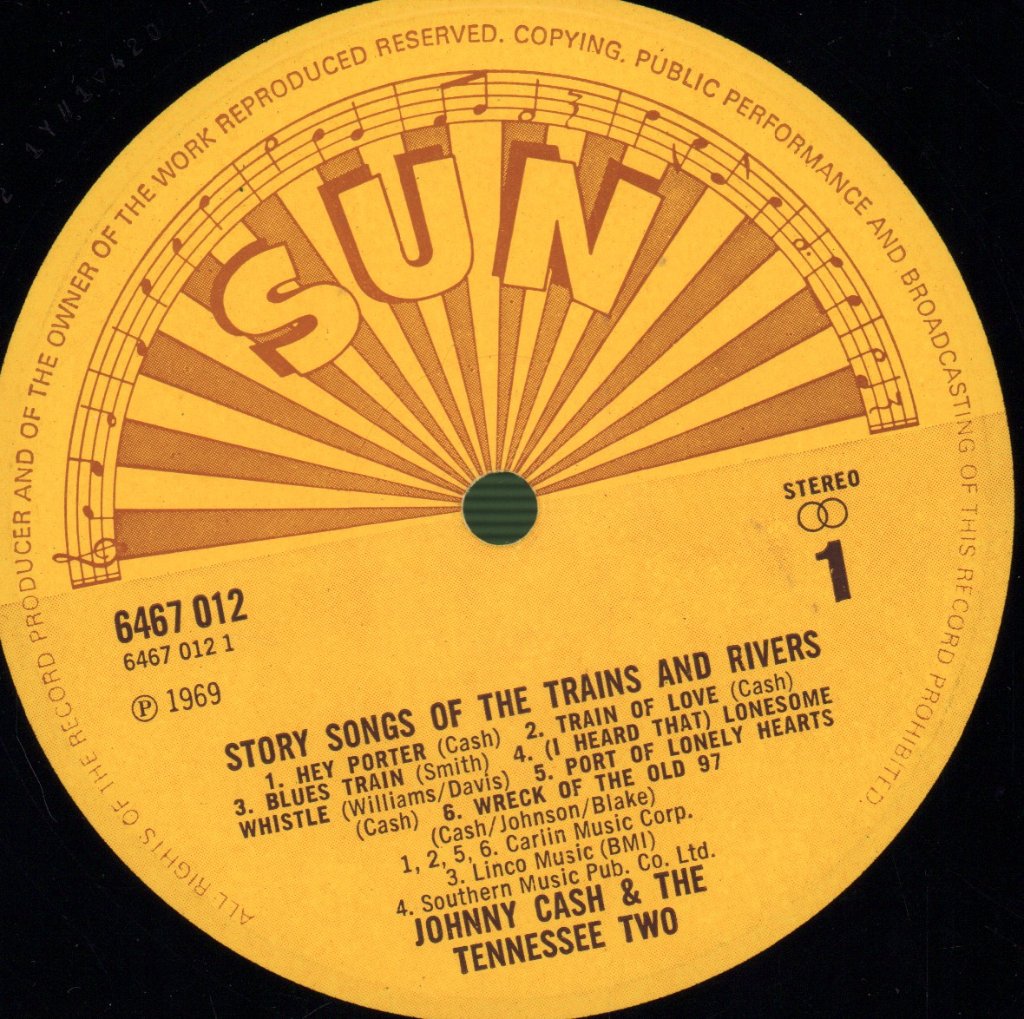 Johnny Cash And The Tennessee Two - Story Songs Of The Trains And Rivers - Lp