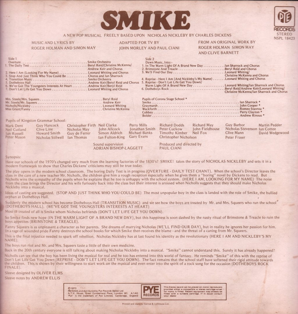 Roger Holman And Simon May - Smike - Lp