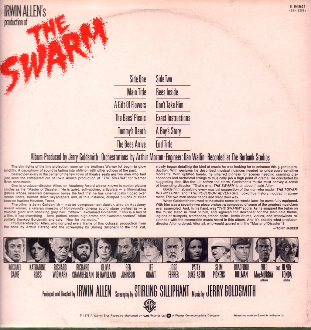 Jerry Goldsmith - Swarm (Original Motion Picture Soundtrack) - Lp