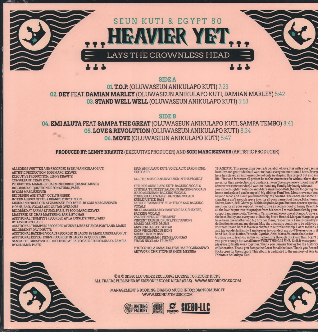 Seun Kuti And Egypt 80 - Heavier Yet (Lays The Crownless Head) - Lp
