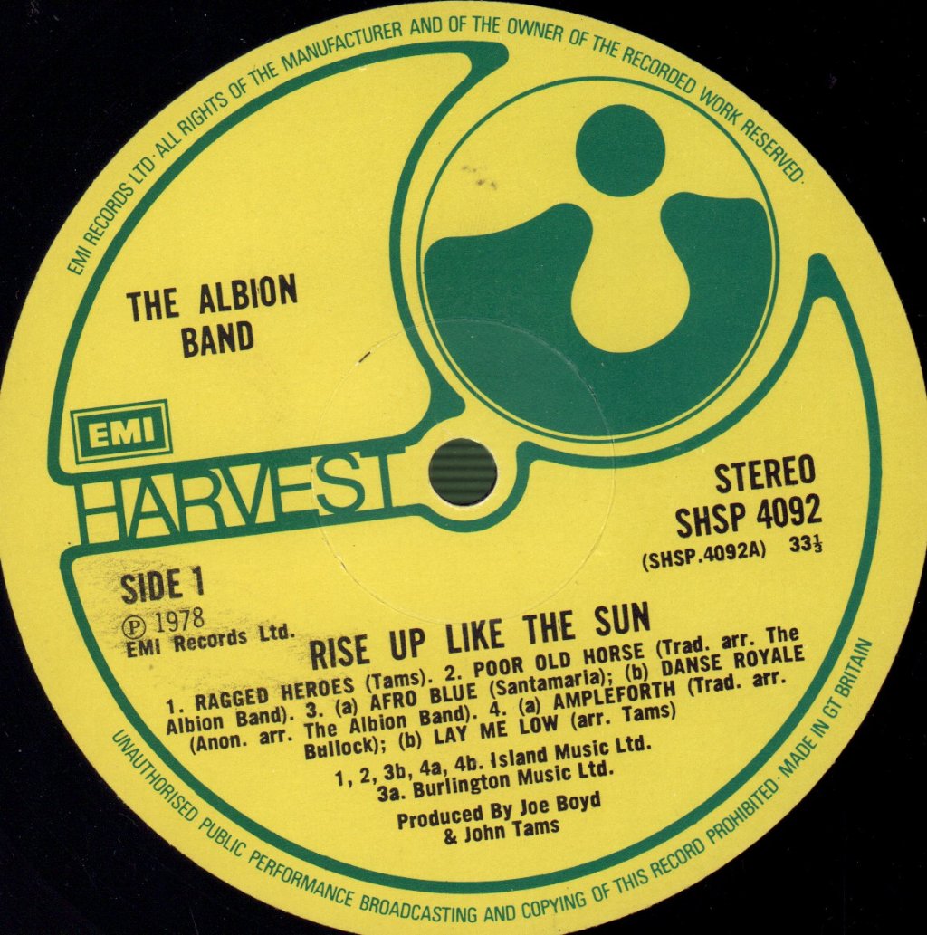 Albion Band - Rise Up Like The Sun - Lp