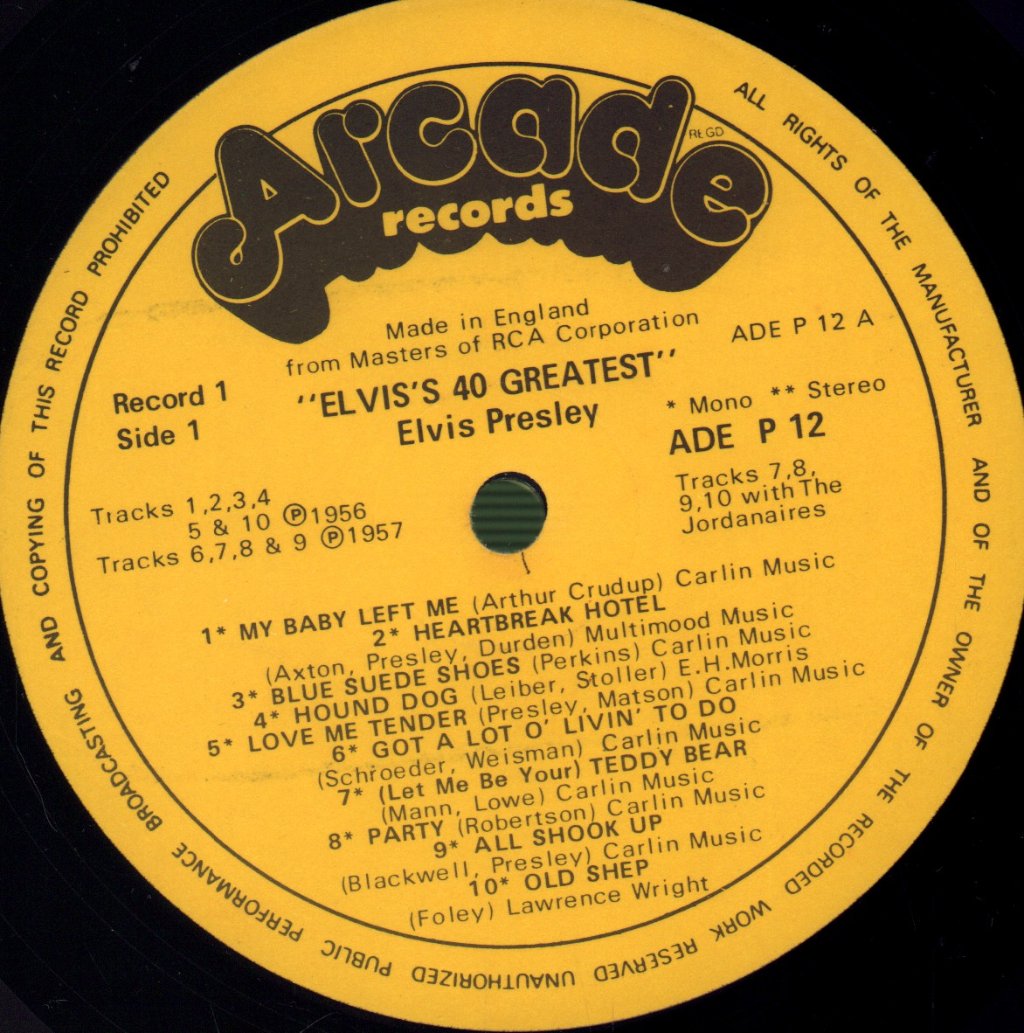 Elvis Presley - 40 Greatest - Double Lp