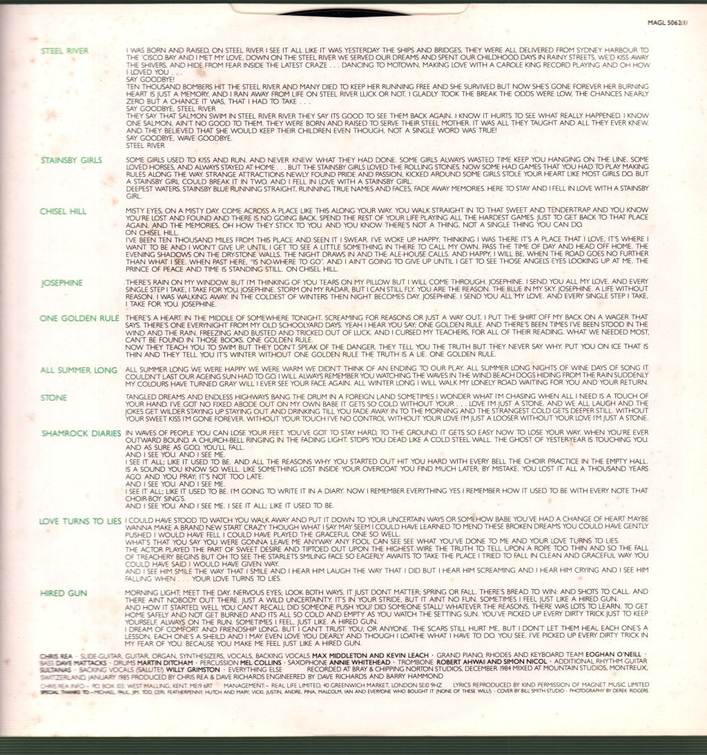 Chris Rea - Shamrock Diaries - Lp