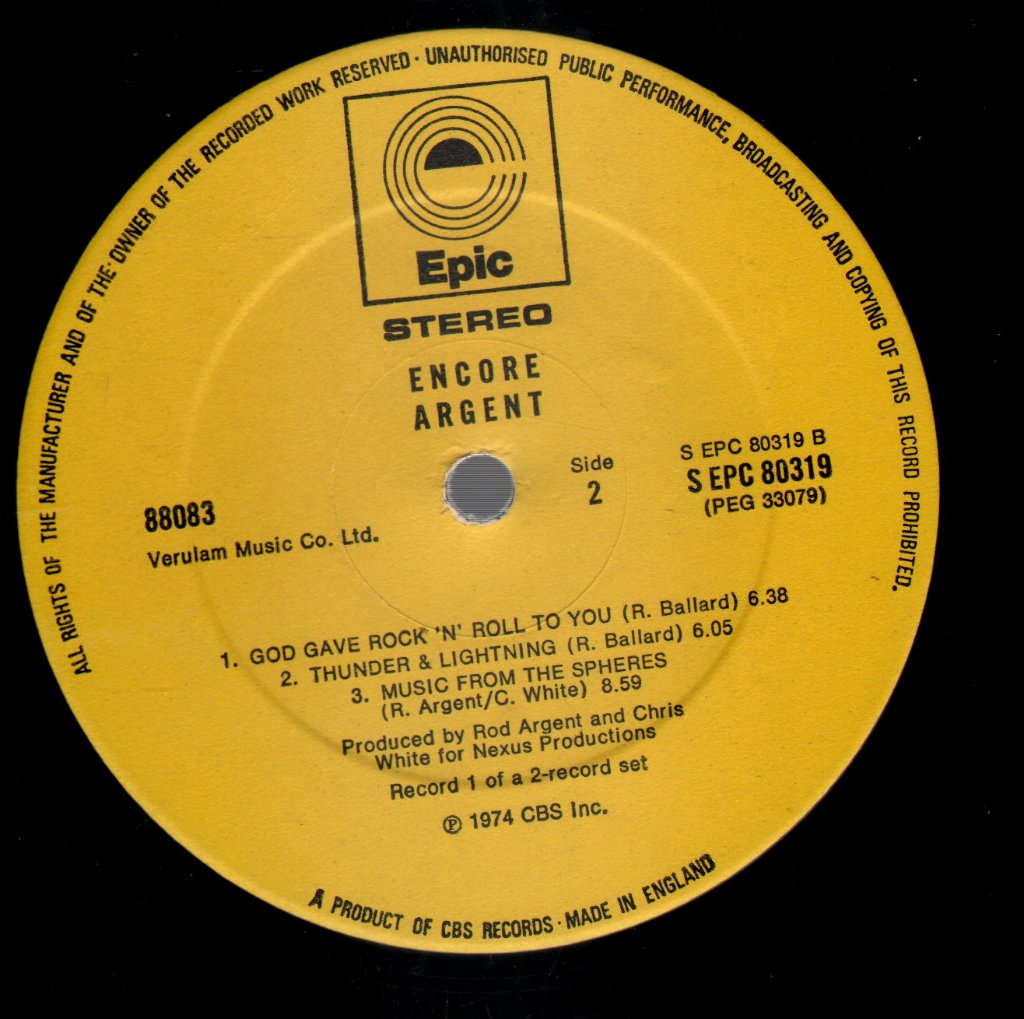 Argent - Encore - Double Lp
