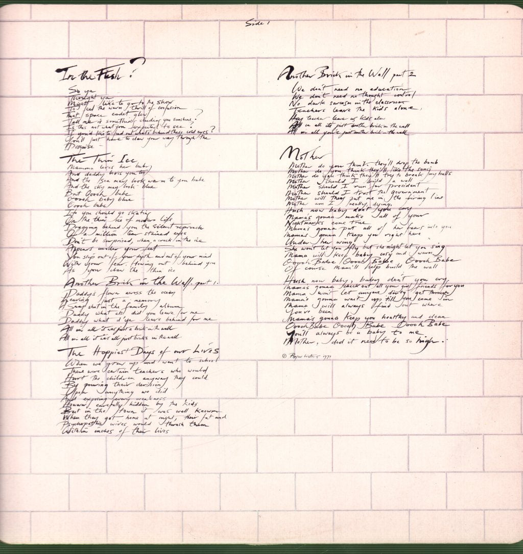 Pink Floyd - Wall - Double Lp