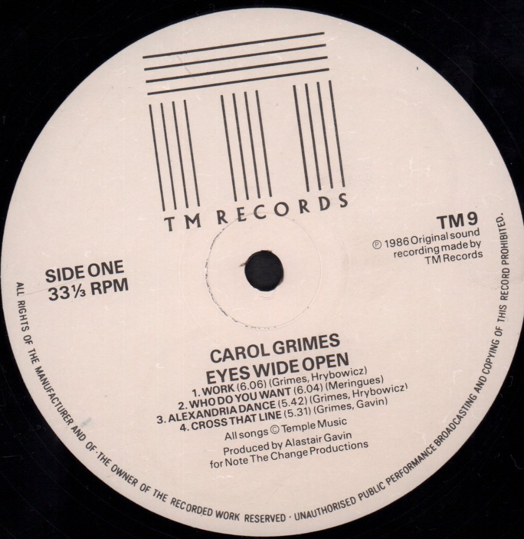 Carol Grimes - Eyes Wide Open - Lp