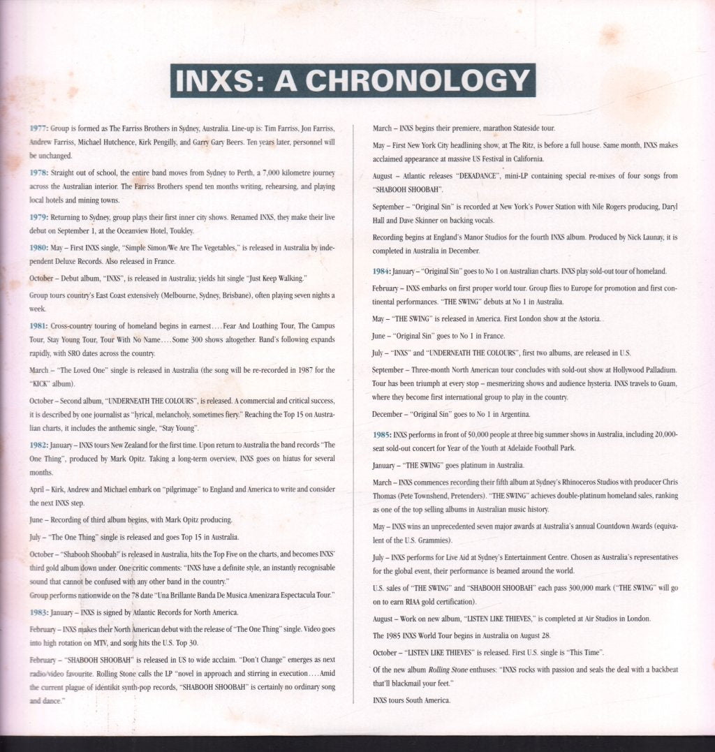 INXS - Never Tear Us Apart - 12 Inch