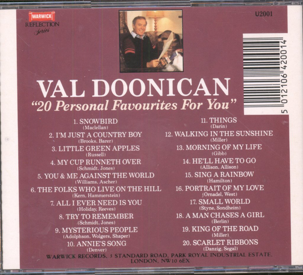 Val Doonican - 20 Personal Favourites For You - Cd
