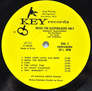 Murray McEachern - Music For Sleepwalkers Only - Lp