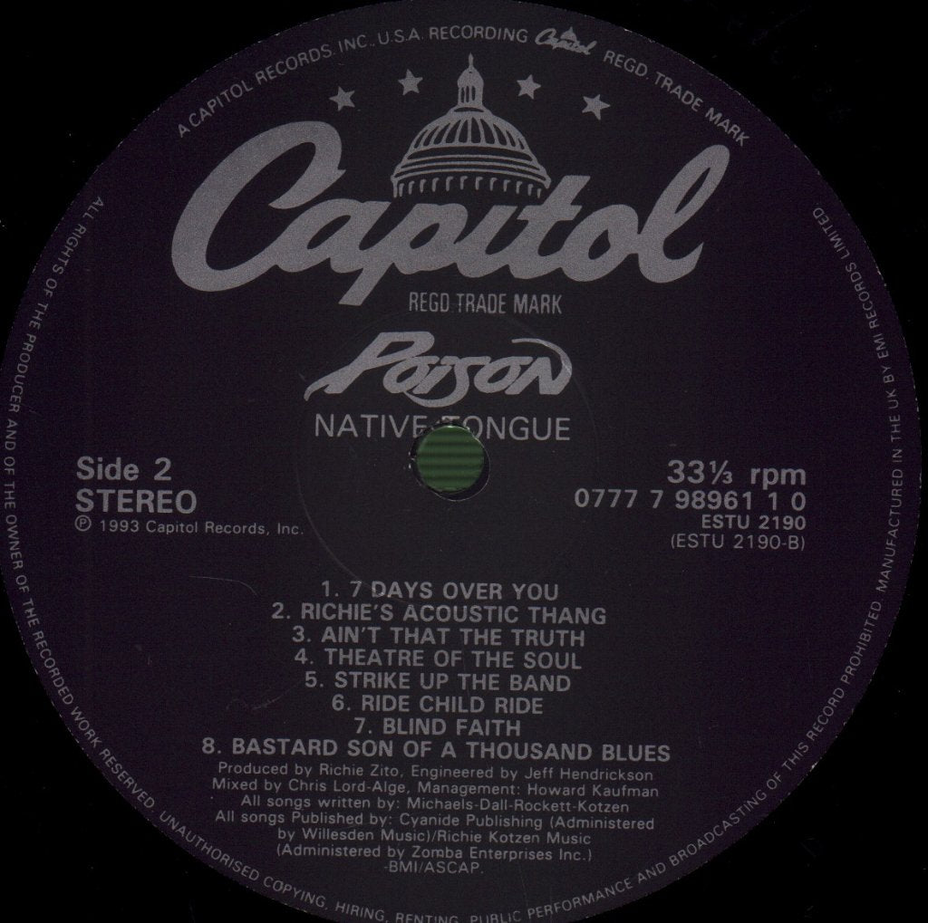 Poison - Native Tongue - Lp