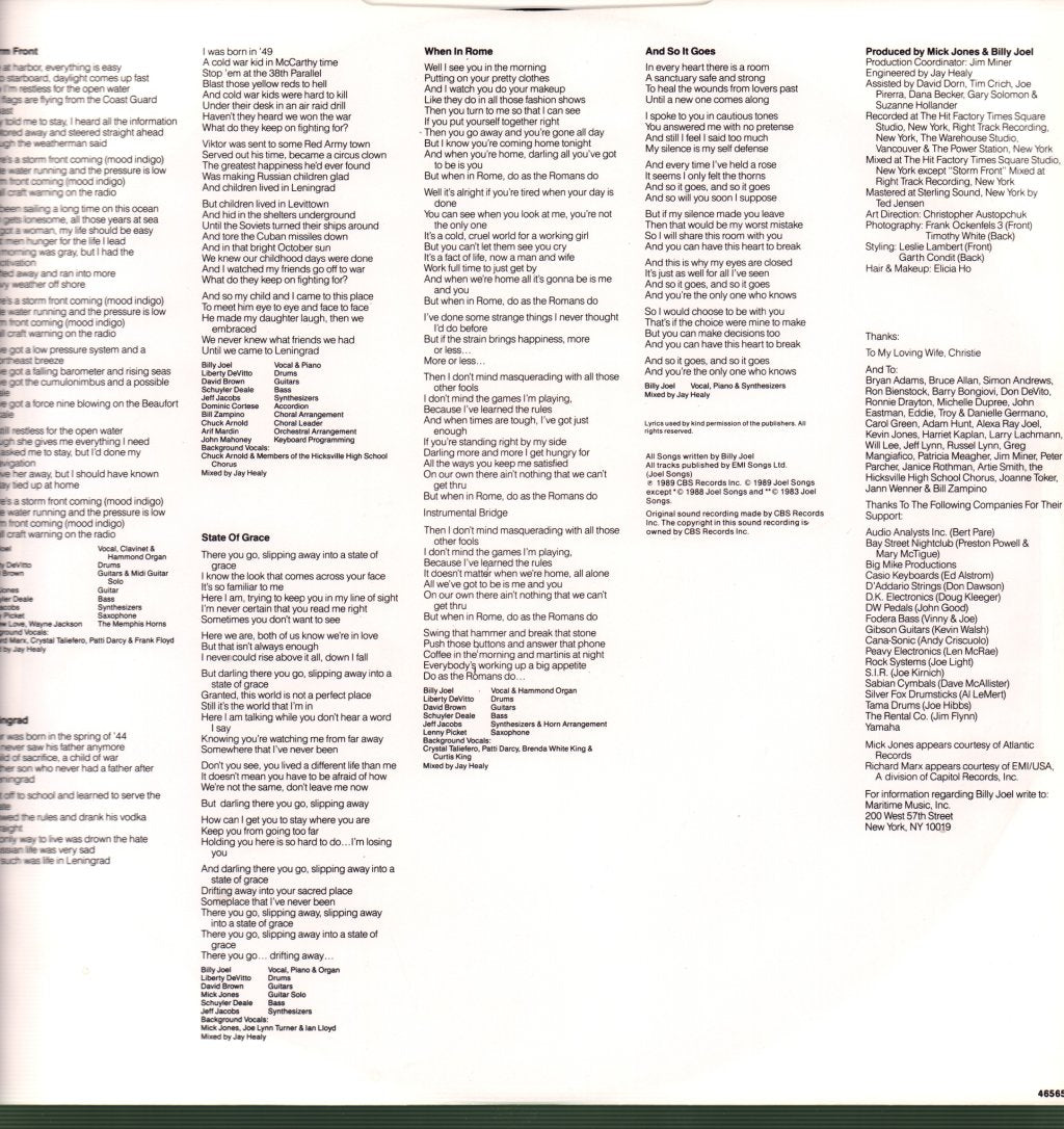 Billy Joel - Storm Front - Lp