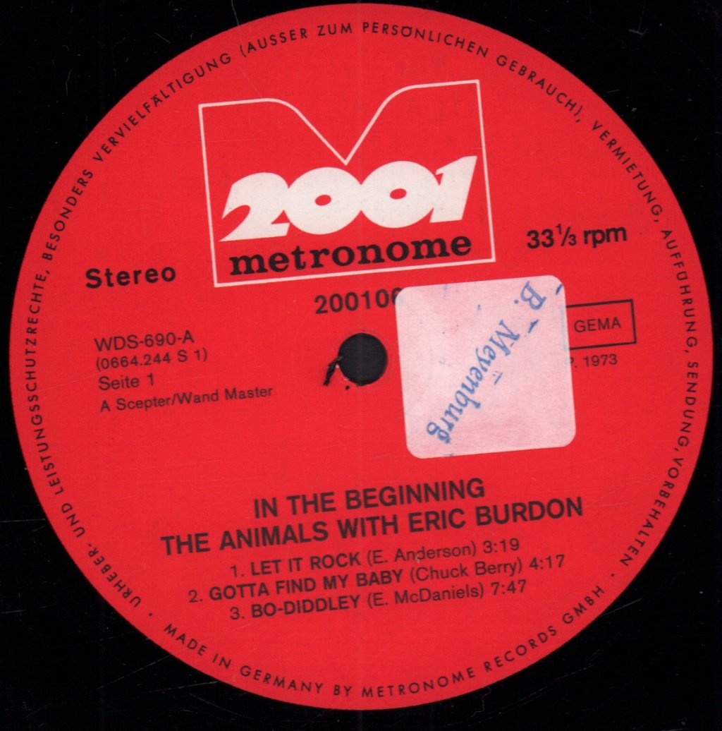 Animals - In The Beginning - Lp