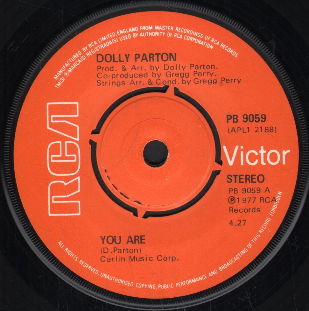 Dolly Parton - You Are - 7 Inch