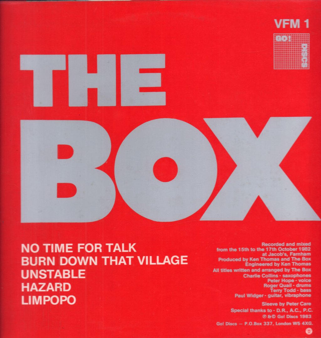 Box - No Time For Talk - 12 Inch