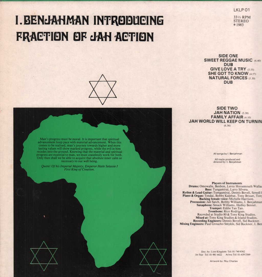 I Benjahman - Fraction Of Jah Action - Lp
