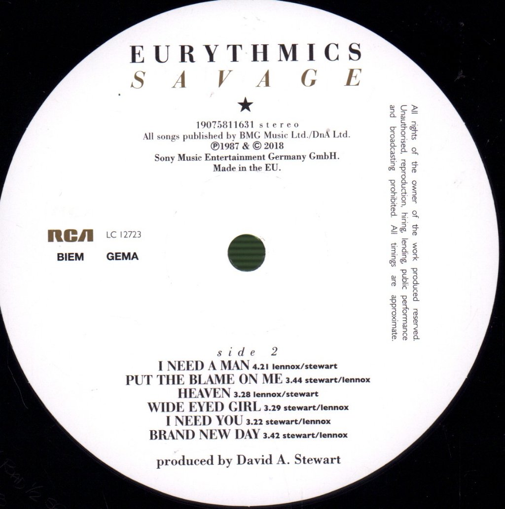 Eurythmics - Savage - Lp
