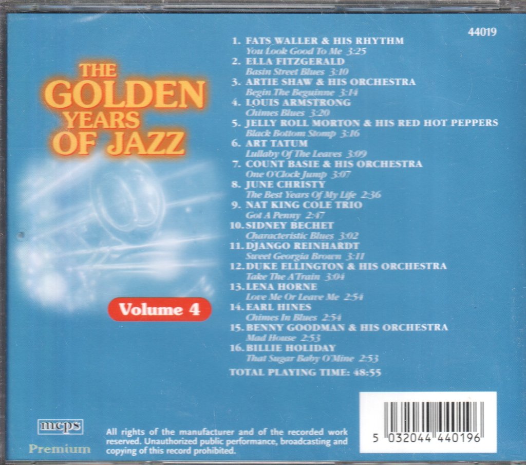 Various Artists - Golden Years Of Jazz Volume 4 - Cd