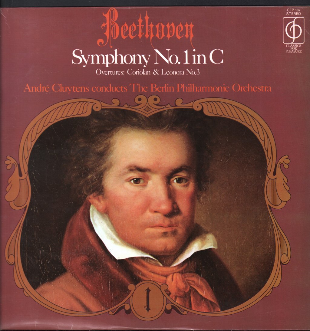 Andre Cluytens / Berlin Philharmonic Orchestra - Beethoven - Symphony No.1 In C / Overtures: Coriolan & Leonora No.3 - Lp