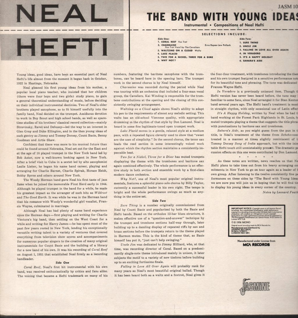 Neal Hefti - Band With Young Ideas - Lp