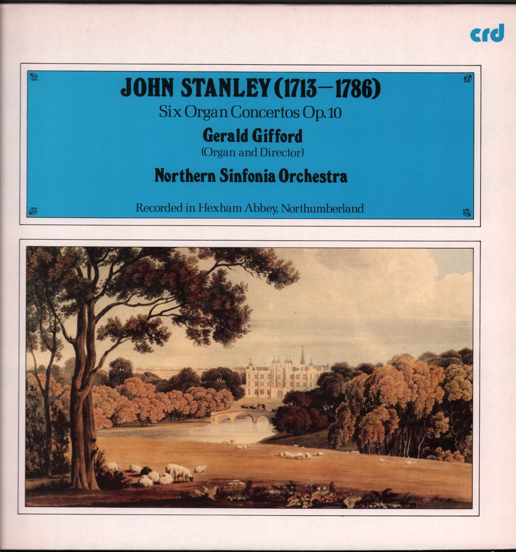 Gerald Gifford / Northern Sinfonia Orchestra - John Stanley - Six Organ Concertos Op.10 - Lp