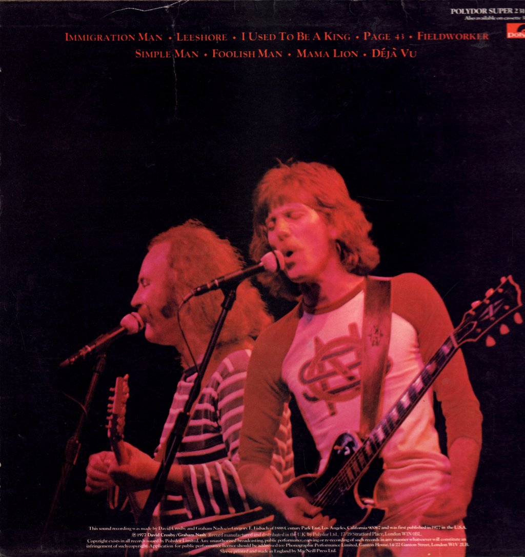 Crosby And Nash - Live - Lp