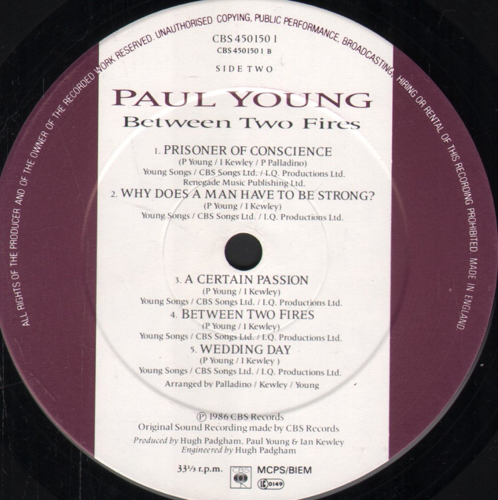 Paul Young - Between Two Fires - Lp