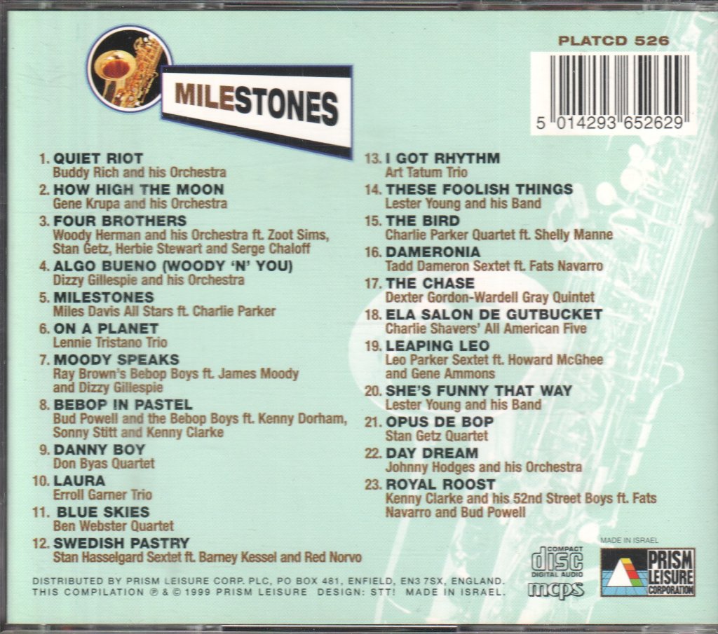Various Artists - Milestones A Jazz Anthology - Cd