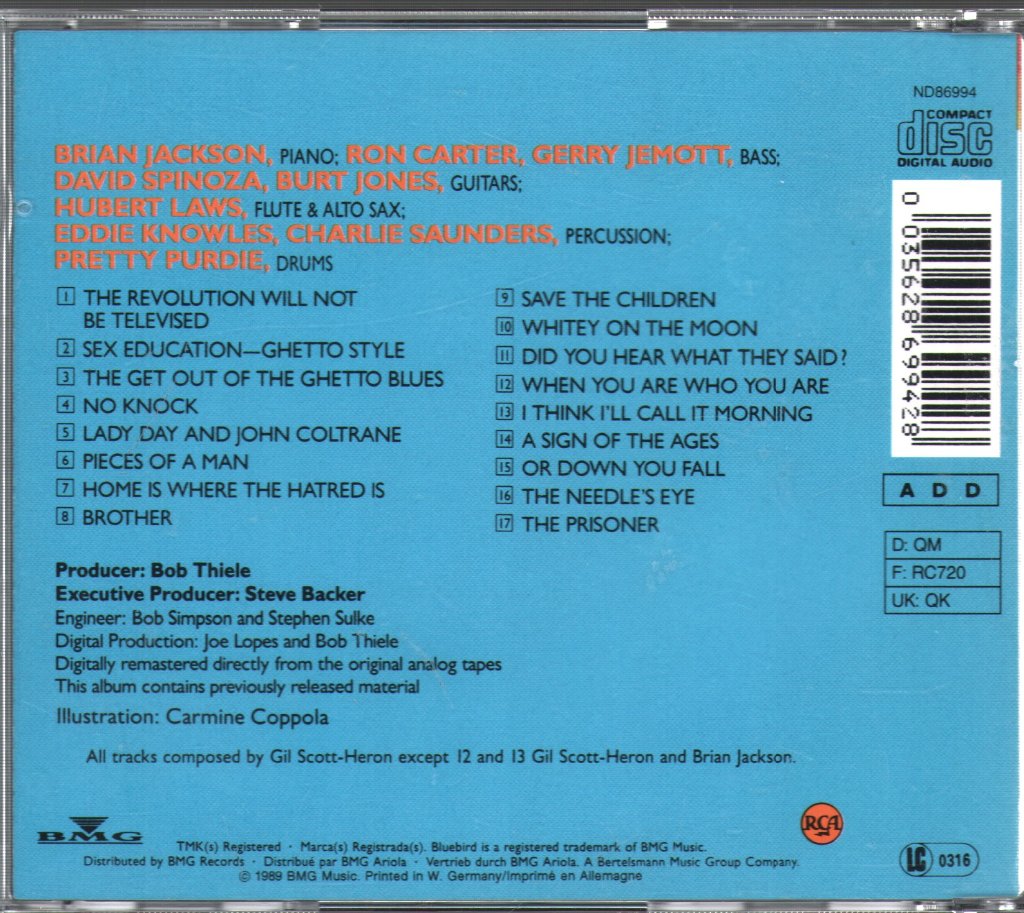 Gil Scott-Heron - Revolution Will Not Be Televised - Cd