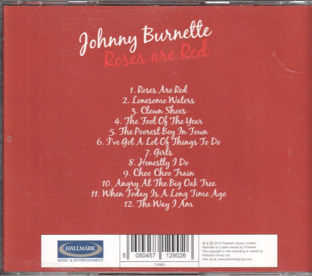 Johnny Burnette - roses are red - Cd