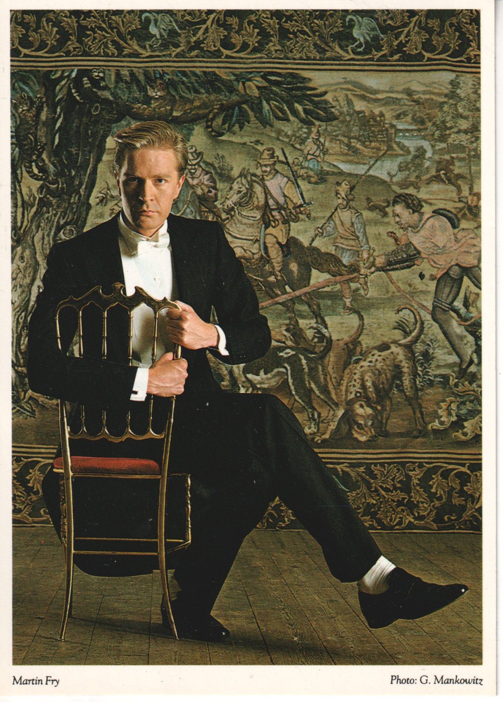 ABC - martin fry sat on chair - Card