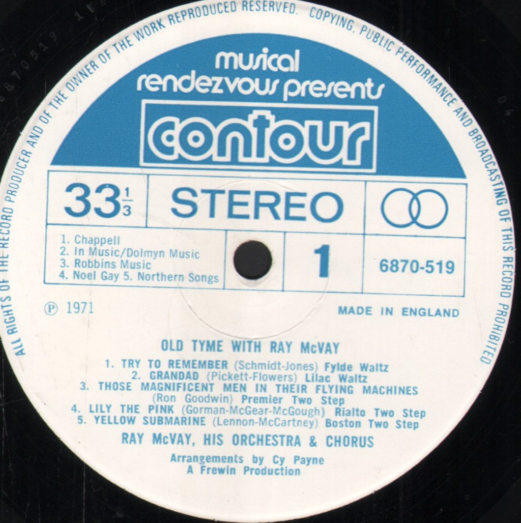 Ray McVay And His Orchestra - Old Tyme With - Lp