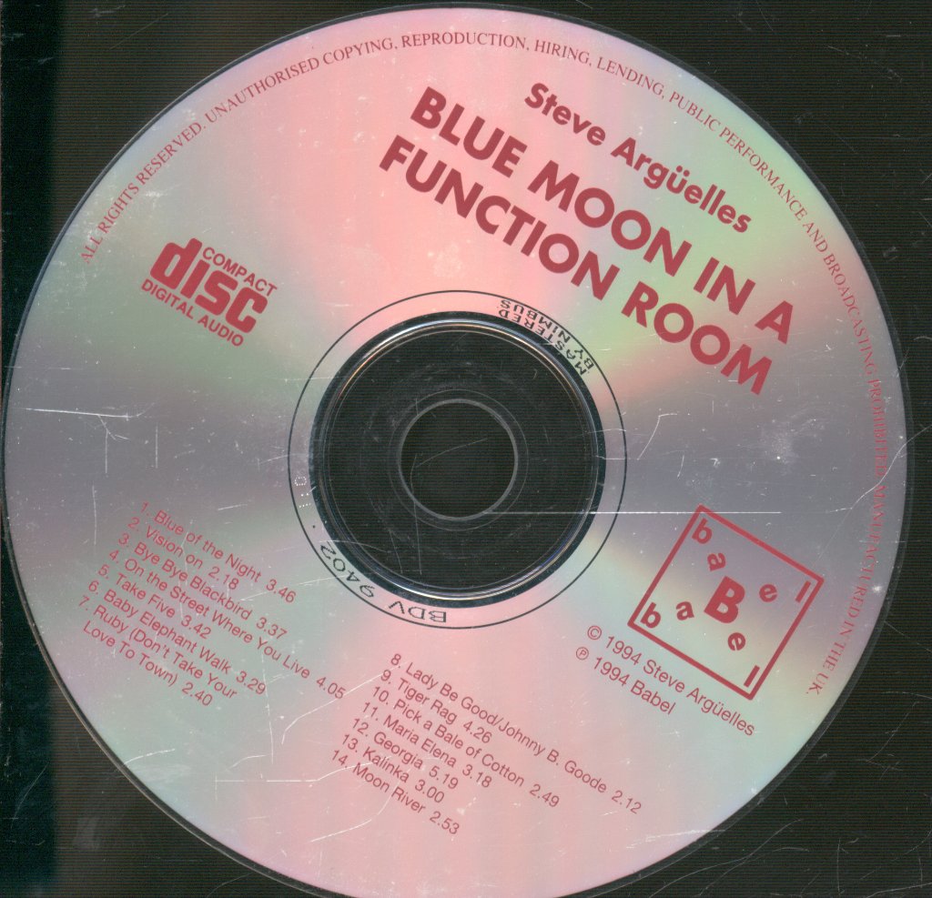 Steve Arguelles - Blue Moon In A Function Room - Cd