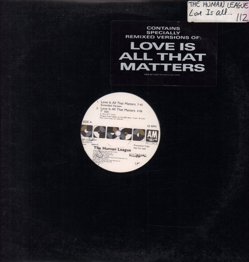 Human League - Love Is All That Matters - 12 Inch