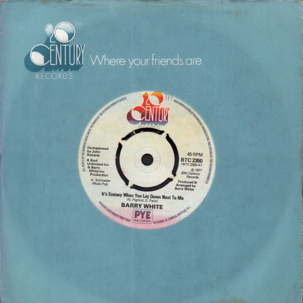 Barry White - It's Ecstasy When You Lay Down Next To Me - 7 Inch
