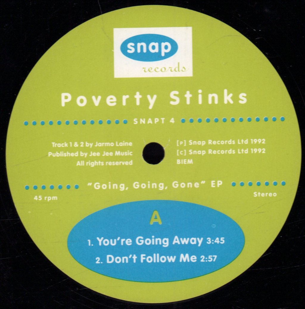 Poverty Stinks - Going Going Gone Ep - 12 Inch