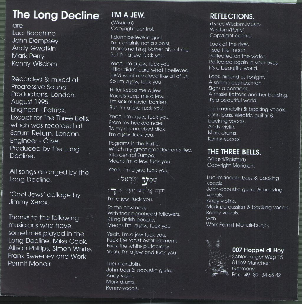 Long Decline - I'm A Jew - 7 Inch