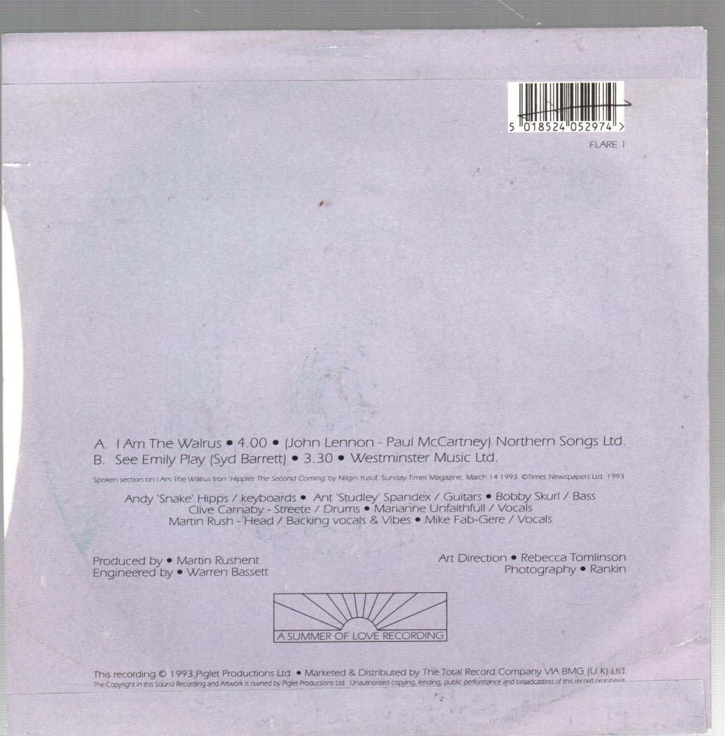 Mike Fab Gere And The Permissive Society - I Am The Walrus - 7 Inch