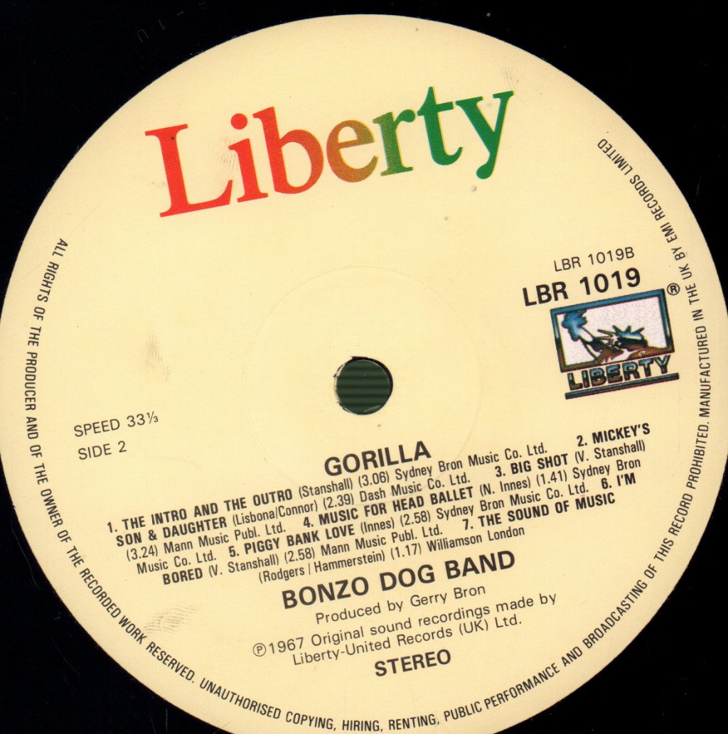 Bonzo Dog Band - Gorilla - Lp