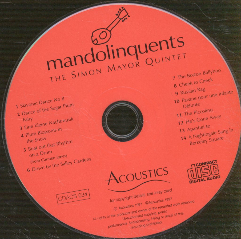 Simon Mayor Quintet - Mandolinquents - Cd