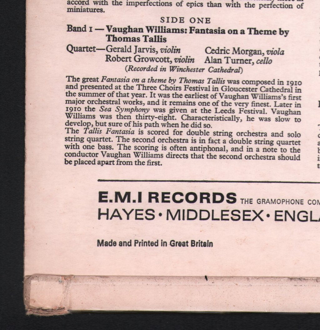 Constantin Silvestri And Bournemouth Symphony Orchestra - Elgar - In The South - Lp