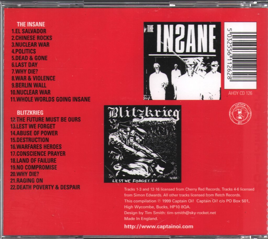 Insane / Blitzkrieg - Punk Collection - Cd