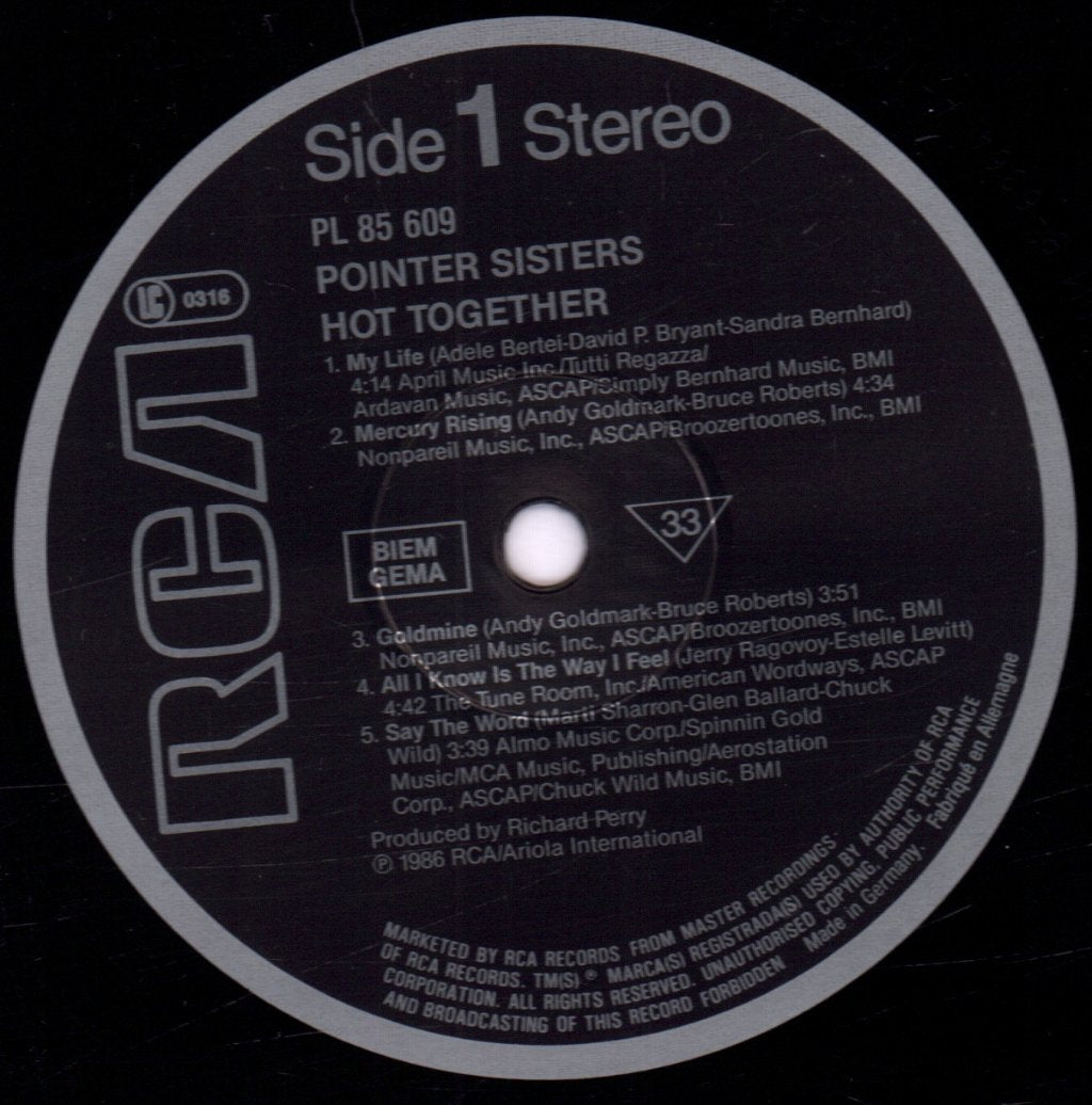 Pointer Sisters - Hot Together - Lp