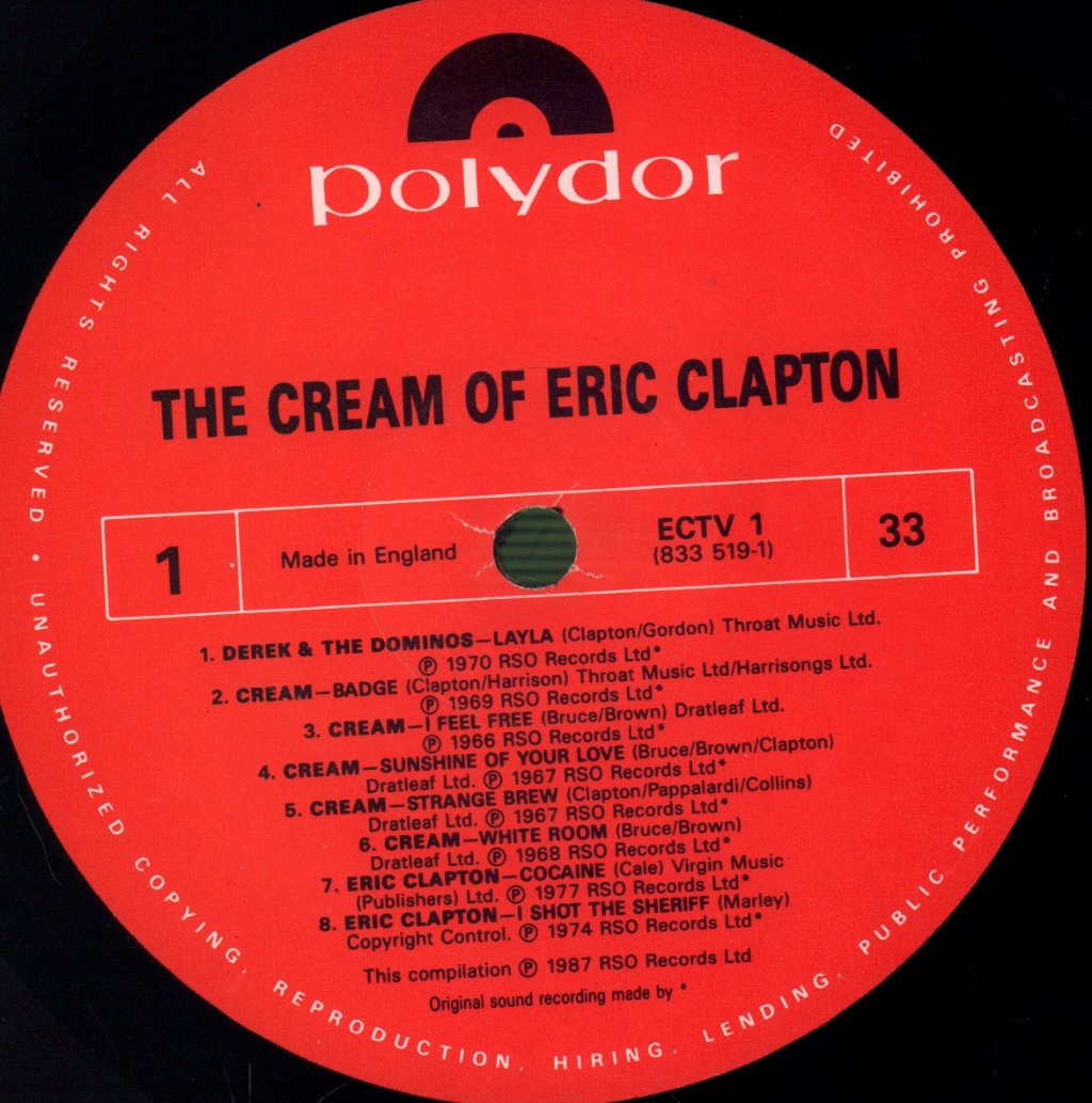 Eric Clapton - Cream Of - Lp