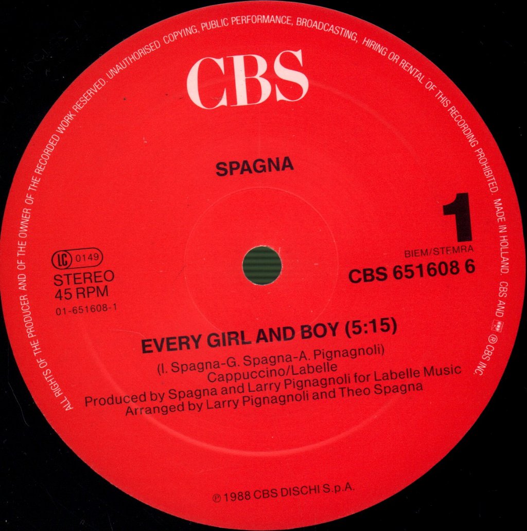 Spagna - Every Girl And Boy - 12 Inch