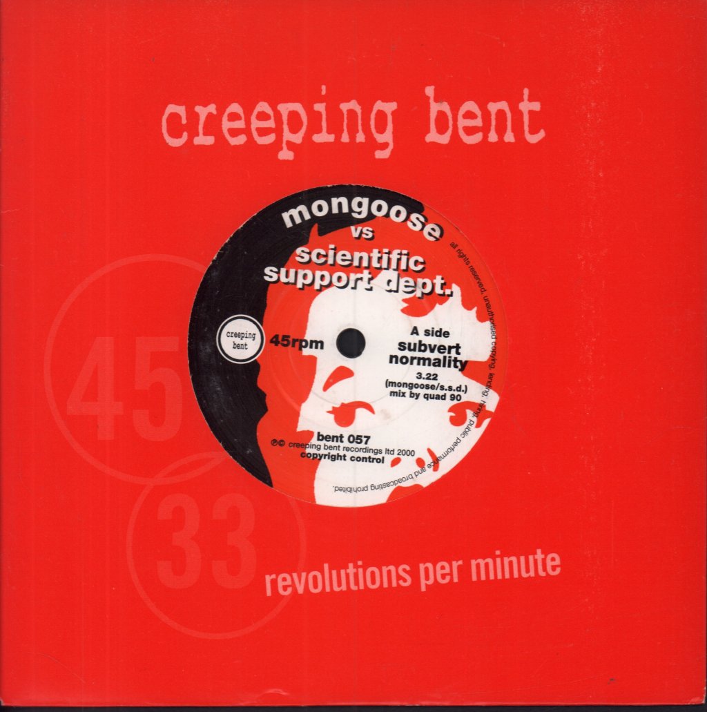 Mongoose / Scientific Support Dept - Singles Club #12: Subvert Normality / Goosgreen - 7 Inch